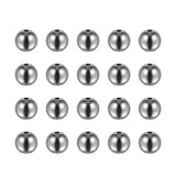 HARFINGTON 40pcs Beads 10mm Stainless Steel 2mm Hole Dia Bead for DIY Crafts, Silver Tone