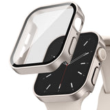 Adepoy 2 Pack Hard Case Compatible with Apple Watch 40mm Series 6/SE/5/4 with Tempered Glass Screen Protector, Starlight Ultra-T
