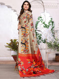 Satrani Womens Poly Silk Saree (3287S2360N_Beige & Red & Multi5)