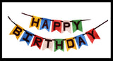 Funcart Happy Birthday Multicolor Glitter Foam Banner for Boys, Girls, Boyfriend, Girlfriend, Husband,Kids Bday Celebrations,Bun