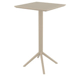 Compamia Sky Air Square Bar Set with 2 Barstools Taupe