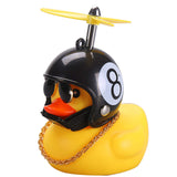wonuu Rubber Duck Car Decorations Cute Yellow Duck Car Dashboard Ornaments with Propeller (W-8&Black)