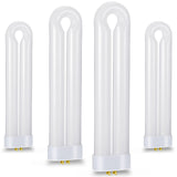 Kittmip Bug Zapper Replacement Bulb 15 W U Shaped Twin Tube Bulb Indoor Outdoor Bug Zapper Light with 4 Pin Base(White,4 Pieces)