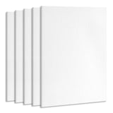 ESRICH Professional Linen Canvas for Painting, 5 Pack Linen Flat Canvas Panels 11x14 Primed Acid Free Blank Canvas Boards for Pa