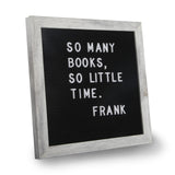 C CRYSTAL LEMON Letter Board, 317 Precut Letters Numbers & Symbols, Felt Letter Board, 10x10 inches, Changeable Wooden Message