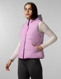 FYLTR Women's Sleeveless Puffer Jacket With Contrast Full Zipper - Hood With Contrast Lining | Side Pockets | Quilt Pattern | Casual Winterwear For Women,Royal Amethyst