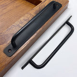 Ntresbonne 12 Pack 7 1/2 Inch 192 mm Matte Black Cabinet Pulls with Base Plate Cupboard Aluminum Handles Drawer Pull Cabinet Han
