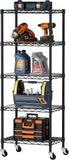 SINGAYE 5 Small Wire Shelves Kitchen Pantry Close Home Organizers and Storage Bathroom Shelf Laundry Room Organization Adjustabl