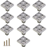 ESreake 10 Pack Square Diamond Crystal Glass Rhinestone Cabinet Knobs Pulls Handles,Modern Decorated Shiny Dresser Drawer Konbs