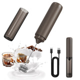 CIRCLE JOY Portable Rechargeable Milk Frother Hanheld, Dual Spring Whisk Electric Coffee Frother Wand Drink Mixer for Matcha Lat