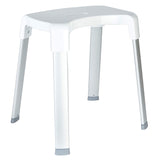 Better Living Products Smart Shower Bench, White with Aluminum Legs