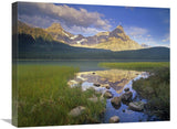 Howse Peak And Mount Chephren, Waterfowl Lake, Banff National Park, Alberta, Canada-Canvas Art-24X20