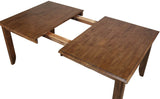 Sunset Trading Simply Brook 7 Piece 72 Rectangular Extendable Table Dining Set | 6 Slat Back Chairs| Amish Brown | Seats 8