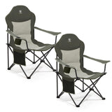 EVER ADVANCED Camping Chairs, Lawn Chairs Outdoor Sports Chairs, Folding Chair 2 Pack Camping Chairs for Adults, Supports 400lbs