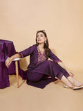 Sanisa Women'S Chinnon Silk & Organza Sequence And Embroidery Work Straight Kurta With Pant And Dupatta Set (38Kbd476Nb-Xl_Wine)