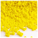 The Crafts Outlet 1,000pc Plastic, Opaque, Tri Beads, 10mm, Yellow