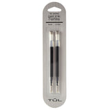 TUL Gel Pen Refills, Medium Point, 0.7 mm, Black Ink, Pack Of 2 Refills