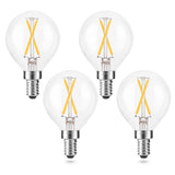 Dimmable 2 Watt Candelabra LED Light Bulb(25W Equivalent), AIELIT E12 Globe LED Bulb, Small Chandelier Base, Antique G15 Filamen