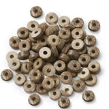 FASHEWELRY 100Pcs Flat Round Coconut Beads 9mm Dyed Donut Disc Wood Spacer Beads for DIY Bracelet Necklace Jewelry Making (Lemon