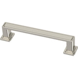 FRANKLIN BRASS Recessed Square (10-Pack) Cabinet Handles 3-3/4 Hole Center Pulls | Polished Nickel Hardware Kitchen Door, Drawer