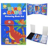 Asera Colouring and Scratch Book with 8 Colour Pencils, Art and Craft Drawing Color Book Set for 3+ Years Old Boys, Girls Toddle