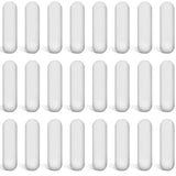 Weewooday 24 Pieces PTFE Magnetic Mixer Stirrer Bar, White Color Stainless Steel Laboratory PTFE Stir Plate Bar, Mixing Plate Ma