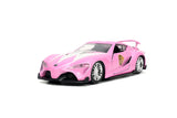Mighty Morphin Power Rangers 1:32 Toyota FT1 Concept Diecast Car with 1.65 Pink Ranger Figure, Toys for Kids and Adults