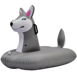 Jet Creations Inflatable Husky Dog Tube Pool floatie ridable Blow up Summer Beach Swimming Pool Party Lounge raft Decorations To