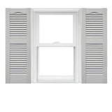 Mid America Open Louver Vinyl Shutters (1 Pair) - 14.5 x 31 030 Paintable