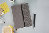 Erminio Palamino Pu Hard Leather Cover 2027 Diary With Magnetic Flap Closure, Sleek & Compact A5 Planner (Grey)