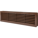 Vent Systems 18 x 5 Inch Dark Brown Plastic Door Air Vent Cover - Two Sided Louvered Vent - Register Interior Door Grille - Louv