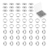 UNICRAFTALE 200Pcs 5mm Hole Metal Spacer Bead Large Hole Stainless Steel Spacer Beads Smooth Bead Findings Small Ring Loose Bead
