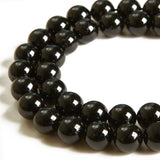 100pcs 8mm Black Tourmaline Beads Natural Gemstone Beads Round Loose Beads for Crafting and Jewelry Making