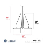 THE WORLD'S BEST ANCHOR Fortress Marine Anchors - Guardian G-7 (4 lbs Anchor / 17-22' Boats), Aluminum