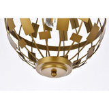 Living District Indoor Modern Home Decorative Bright Ceiling Levante 1 Light Pendant In Brass