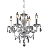 Living District Elle 4-Light Transitional Metal Pendant In Chrome