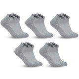 Xjarvis Ankle Length Socks For Men & Women - Moisture-Wicking Odor-Free Breathable Cotton Cushioned Half Terry Combo - Ideal For Sports Gym & Formal Wear - Pack Of 5 Pairs Grey Free Size,Pack of -5 Grey,,B0B4GKF3ZJ