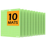 Xinart Cutting Mats for Cricut Maker 3/Maker/Explore 3/Air 2(12x12 Inch, 10 Mats) Standard Adhesive Sticky Green Quilting Replac