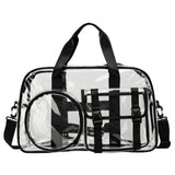 Snappsy Clear Bag With Shoulder Strap StadiumApproved Clear Tote Bag Waterproof For Journeyers, Sports Athletes, Travel, Beach,