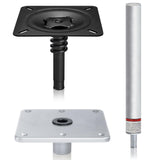 CLLOMAGY Boat Seat Pedestal Base Mount Kit Package with Lock in 3/4 Boat Seat Pin Post & 7 x 7 Marine Base Pedestal Plate & Moun