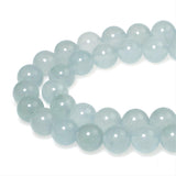 MJDCB Stone Beads 4mm 85pcs Round Grey Blue Jade Loose Gemstone Bead Charms for Jewelry Making Bracelet Necklace Earring Pendant