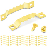 100 Sets Picture Frame Hangers with Screws, Sawtooth Picture Hanger for Photos Canvas Clock Wood Frame Hardware Metal Hook Hangi