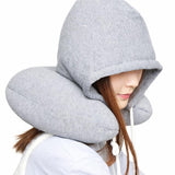 Zexsazone For Neck Memory Foam, Hooded Travel Neck Pillow For Adults, Comfortable Neck Pillow For Travel With Hoodie, Flight Pil