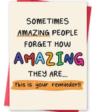 MQMRYeto Amazing People Remind Card, Goodbye Card, Coworker Leaving Gift, Colleague Congrats, Friendship Thank You Appreciation