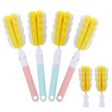 4Pcs Bottle Brush Sponge, Cup Water Bottle Sponge Brush Cleaner(4Pcs+2Head)
