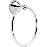 Delta Foundations (1-Pack) Hand Towel Holder Polished Chrome Towel Racks for Bathroom Wall Round Towel Ring Holder for Bath Towe
