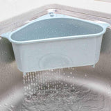 Flipco Triangle Corner Sink Strainer Basket Multipurpose Kitchen Sink Organizer with Suction Cup, Food Catcher, Waste Collecto