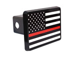 Rogue River Tactical Thin Red Line Flag Trailer Hitch Cover Plug US Firefighter Fire Fighter Truck Department FD