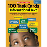 100 Task Cards: Informational Text Activity Book, Grade 4-6, Pack of 2