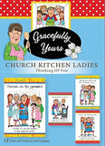 Gracefully Yours Church Kitchen Ladies Thinking of You Greeting Cards Illustrated by Tina Ledbetter, 12, 4 Designs/3 Each with S